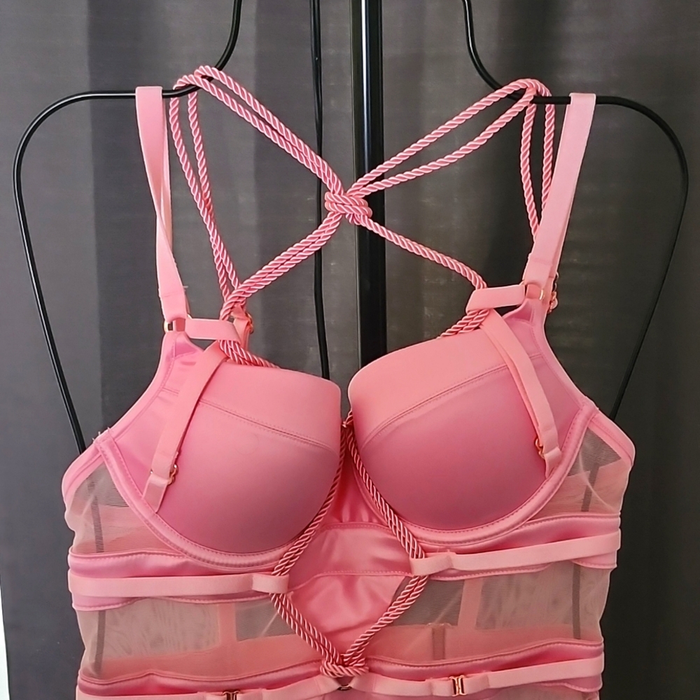 Honey Birdette Shibari Pink Bodysuit